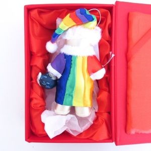 Swarovski Holiday - Swarovski Crystals Rainbow Peace Bear Ornament Swarovski Holiday - Swarovski Crystals Rainbow Peace Bear Ornament